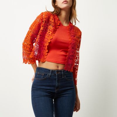 Red lace bolero jacket